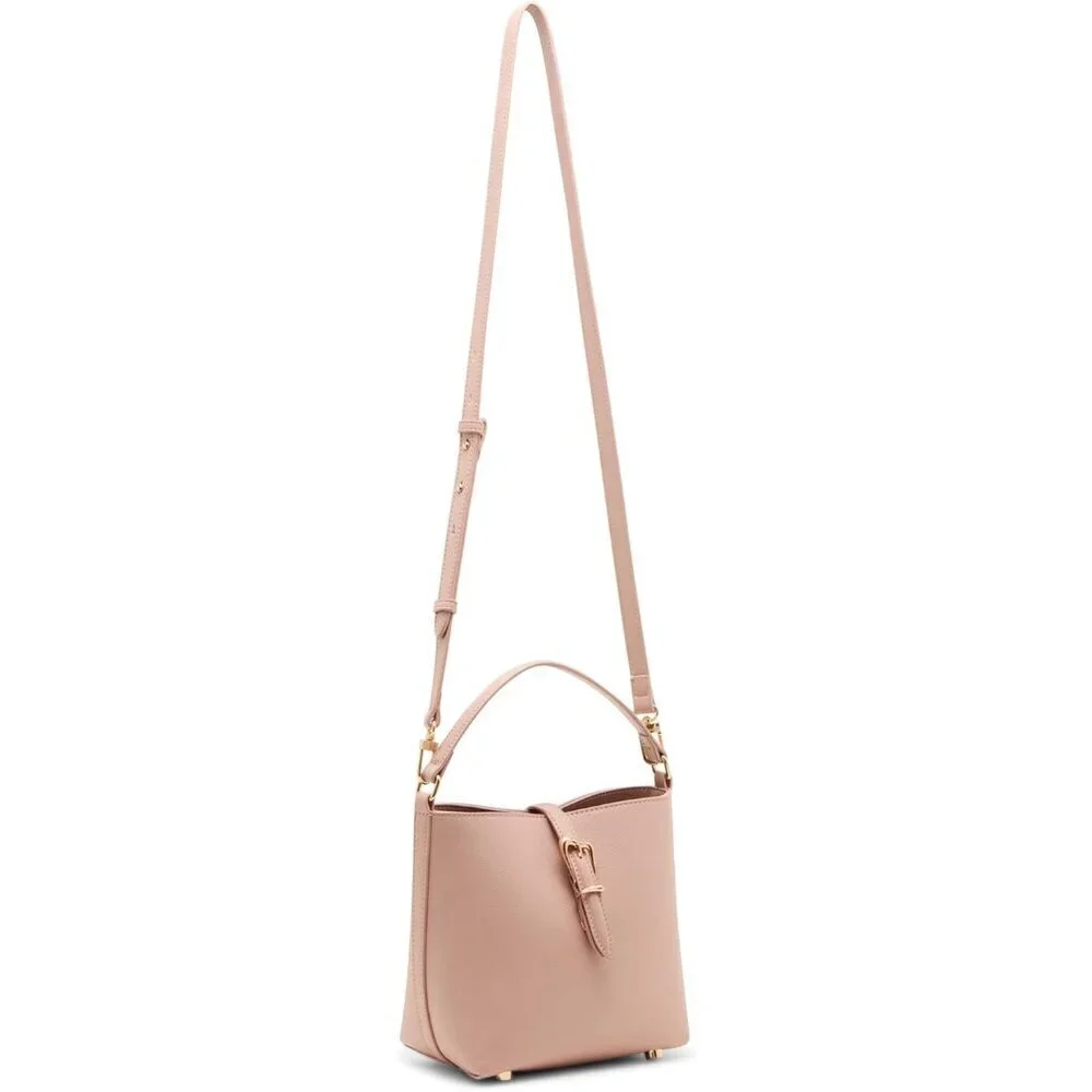 Women's Small Bucket Bag Detachable Strap Rosewater Cute Compact Elegant